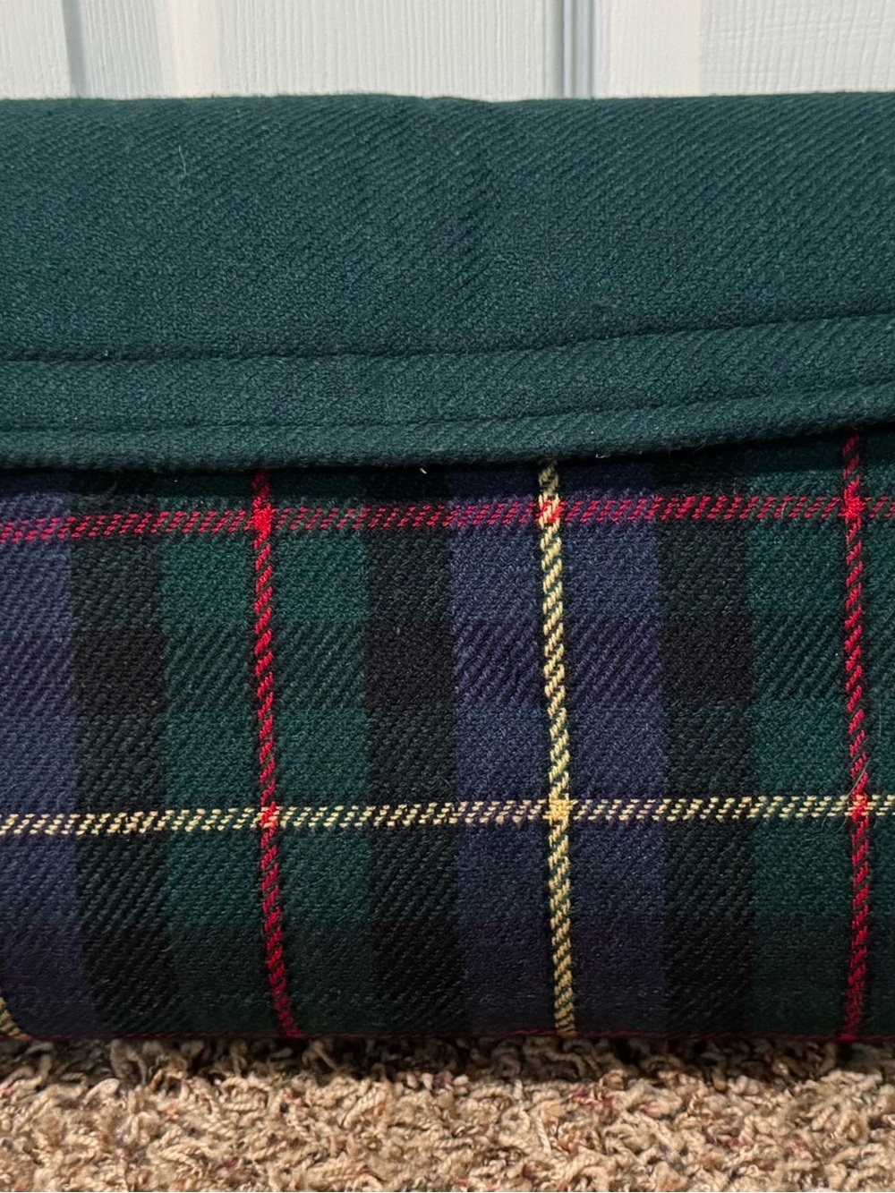 Green and Navy Tartan Plaid Throw Blanket
